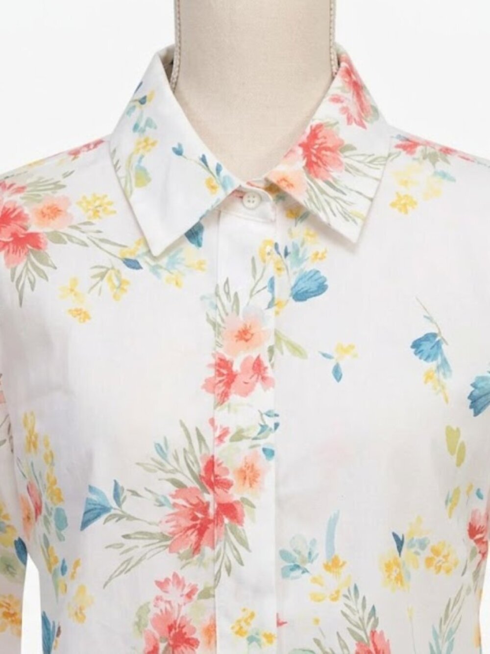 Investments Gold Label Non-Iron Floral Blouse XL